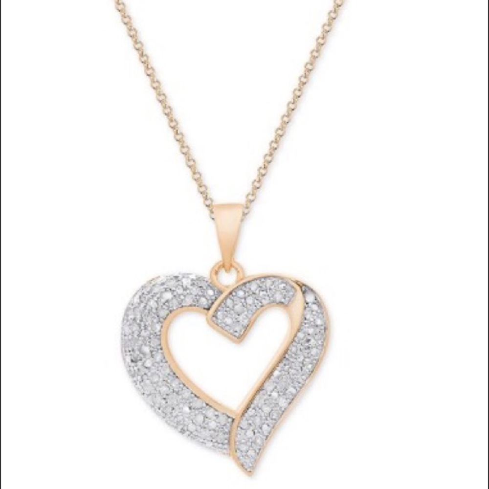 Victoria Townsend 18k rose gold heart necklace